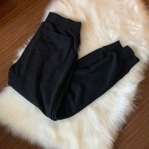 TNA Aritzia Black Sweatpants Airy AF Fleece Cotton Pants